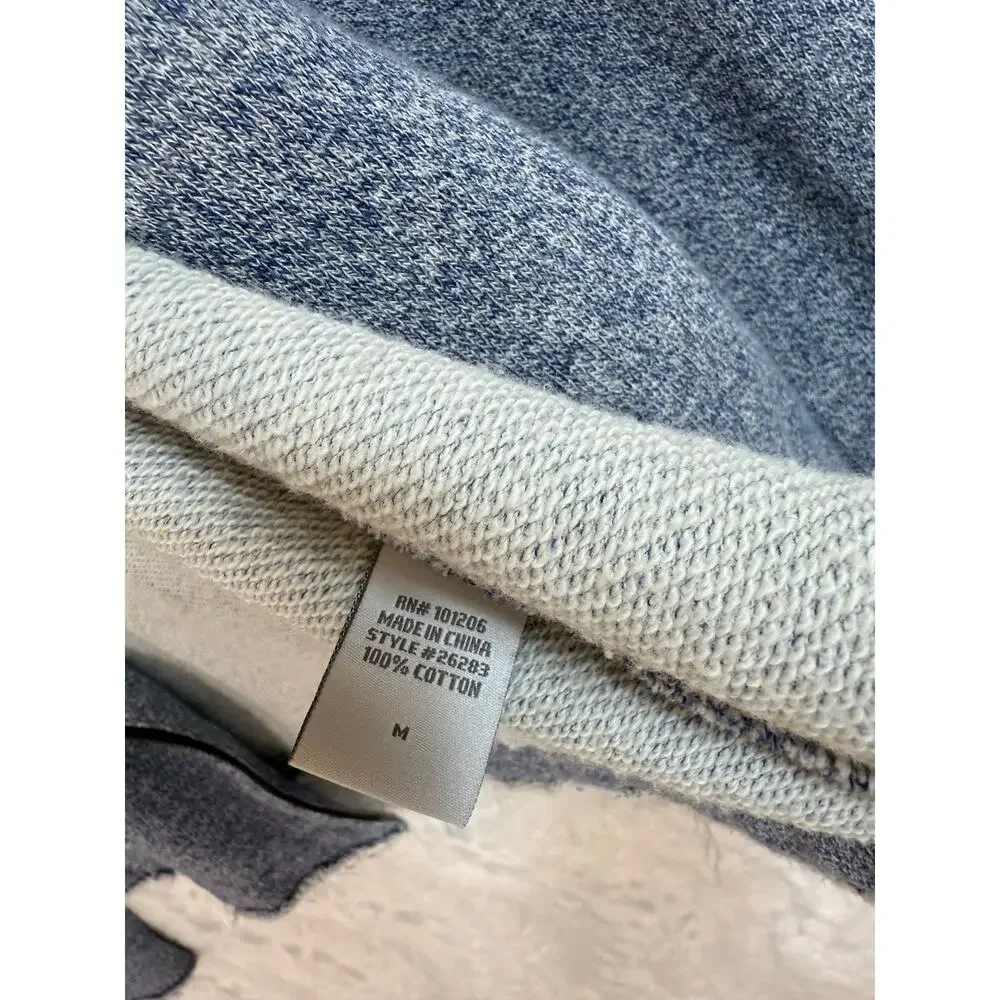 Soft Surroundings Assymetrical Zip Terry Jacket Light Blue Heather Size Medium - Picture 2 of 9